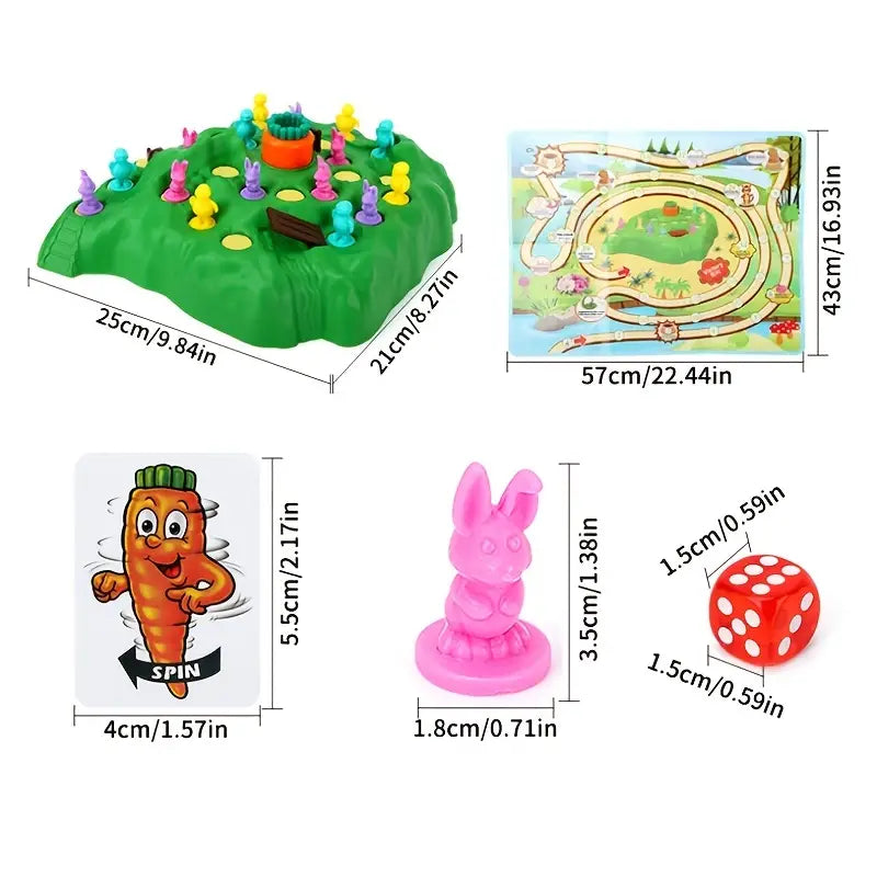 Rabbit Trap Puzzle Toy for Children, Dual Play, Jogo de Tabuleiro