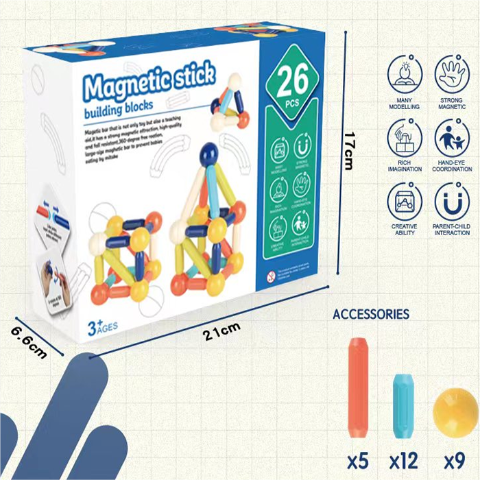 25 PCS Magnetic Balls & Rods Set