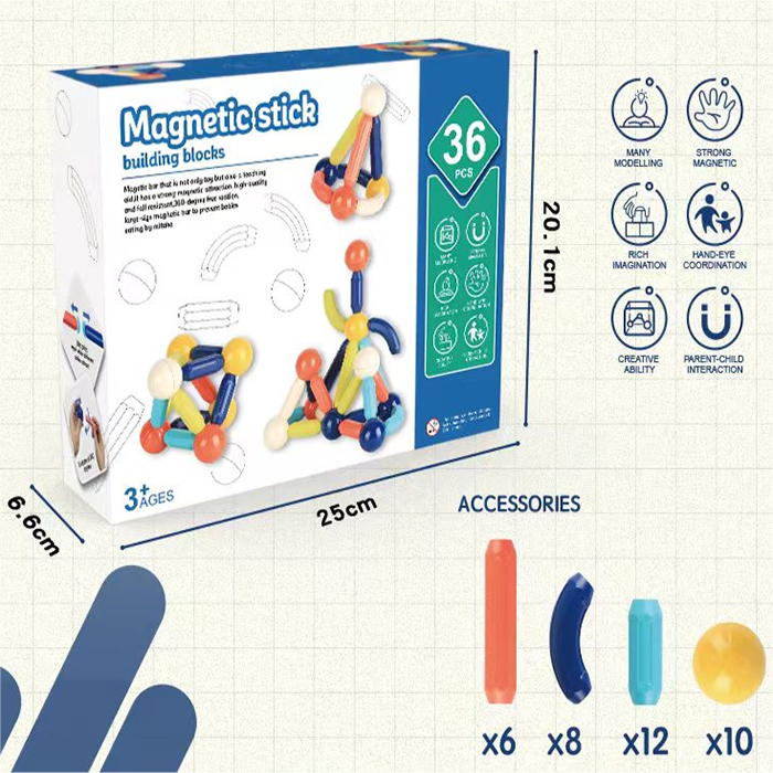 36 PCS Magnetic Balls & Rods Set